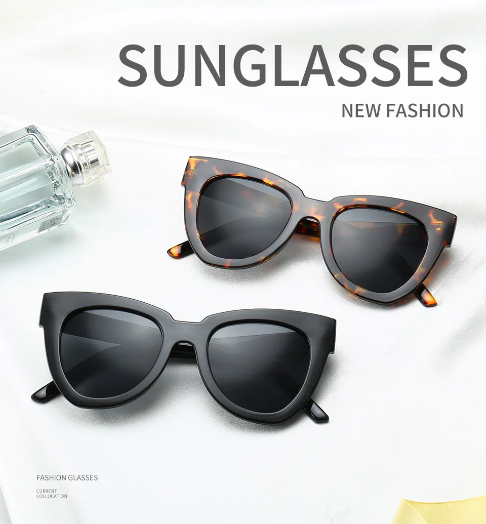 2021 Fashion Cat Eye Sunglasses Women Brand Designer Vintage Sun Glasses Sexy Ladies Leopard Glasses UV400 Zonnebril Dames reader sunglasses
