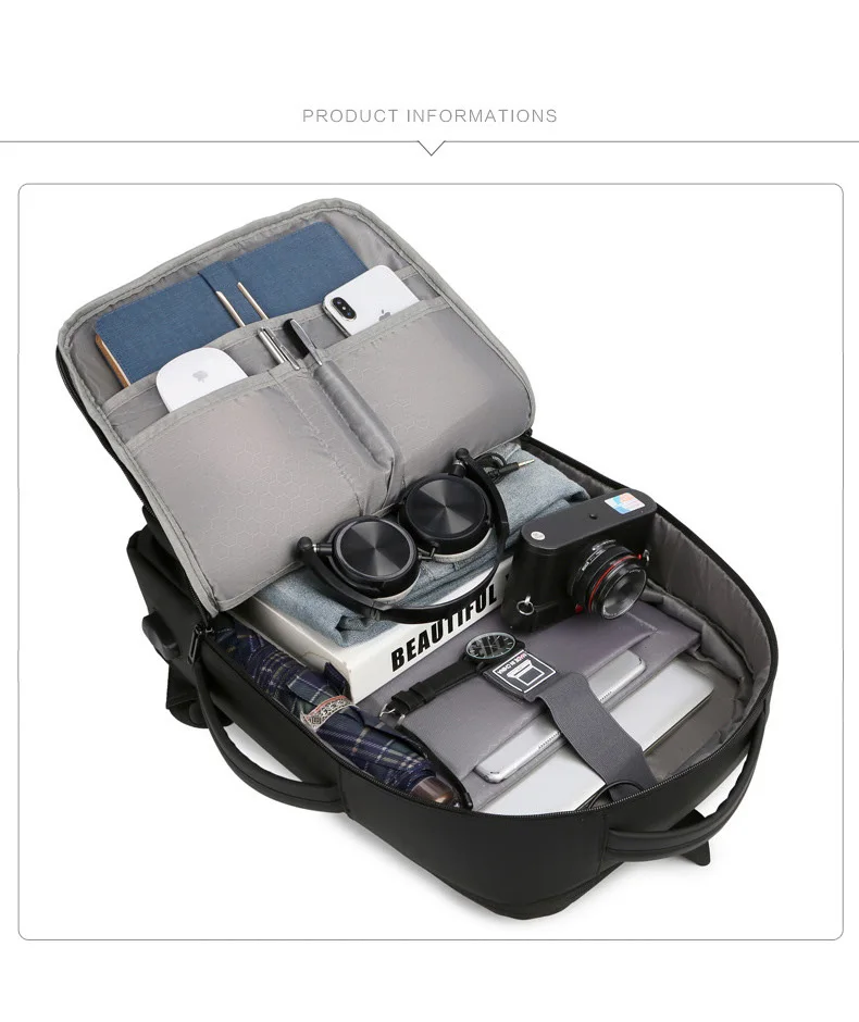 INFEYLAY рюкзак для ноутбука мужские рюкзаки бизнес ноутбук Mochila Водонепроницаемый Школьный рюкзак зарядка через usb сумки для путешествий