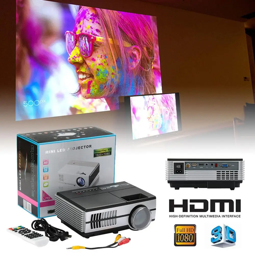 Full HD 1080P проектор 4K 7000 люмен кинопроектор для Android WiFi hdmi VGA AV USB порт| |