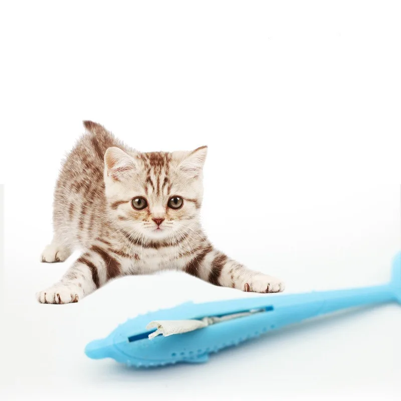 

Cat Interactive Game Play Fish Catnip Toy Pet Cat Mint Pillow Chew Bite Toothbrush Doll Teaser for Kat cats Kitten Animal Supply