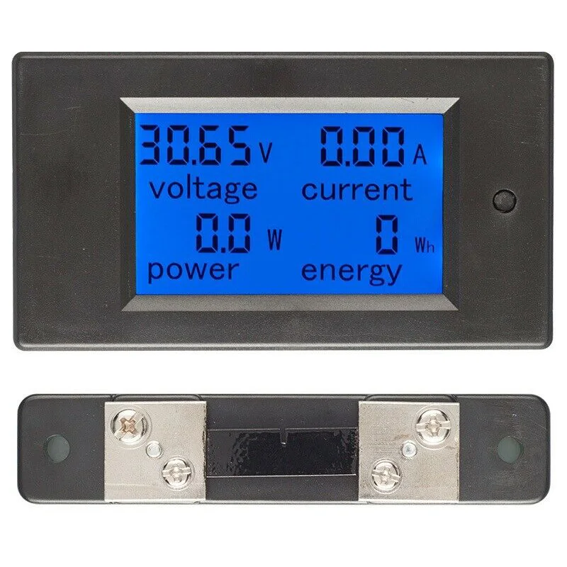 Цифровой измеритель мощности постоянного тока 6 5-100 в lcd напряжение ватт кВт/ч