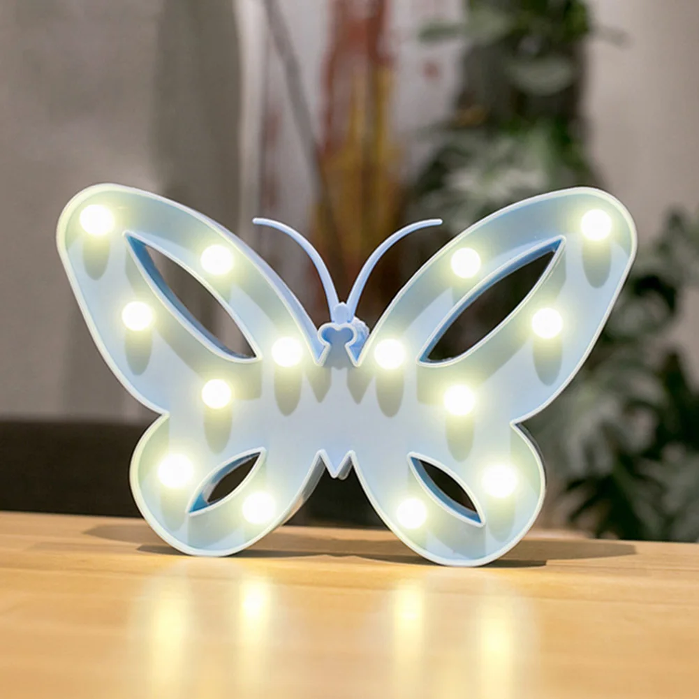 Night Light Bedside Indoor Sleeping Party Living Room Desktop Home Decor LED Marquee Baby Kids Bedroom Wall Hanging Butterfly