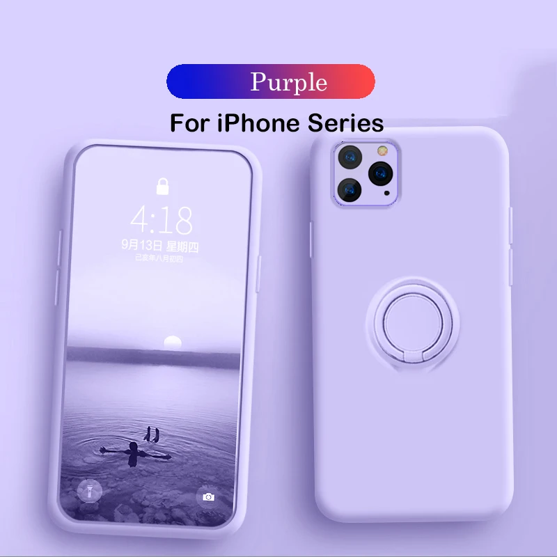 M Жидкий силиконовый чехол для iPhone 11 Pro Max, автомобильный держатель, чехол для Apple iPhone XS Max 7 8 6 6S Plus X XR XS Funda - Цвет: M
