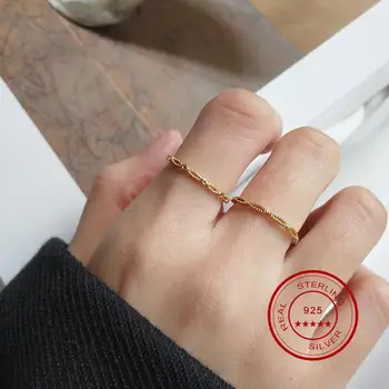 

SUPERAINBOW 925 Sterling Silver Wire Open Size Simple Style Single Fine Ring for Women Gold Silver Ring Jewelry Wholesale SR-R14