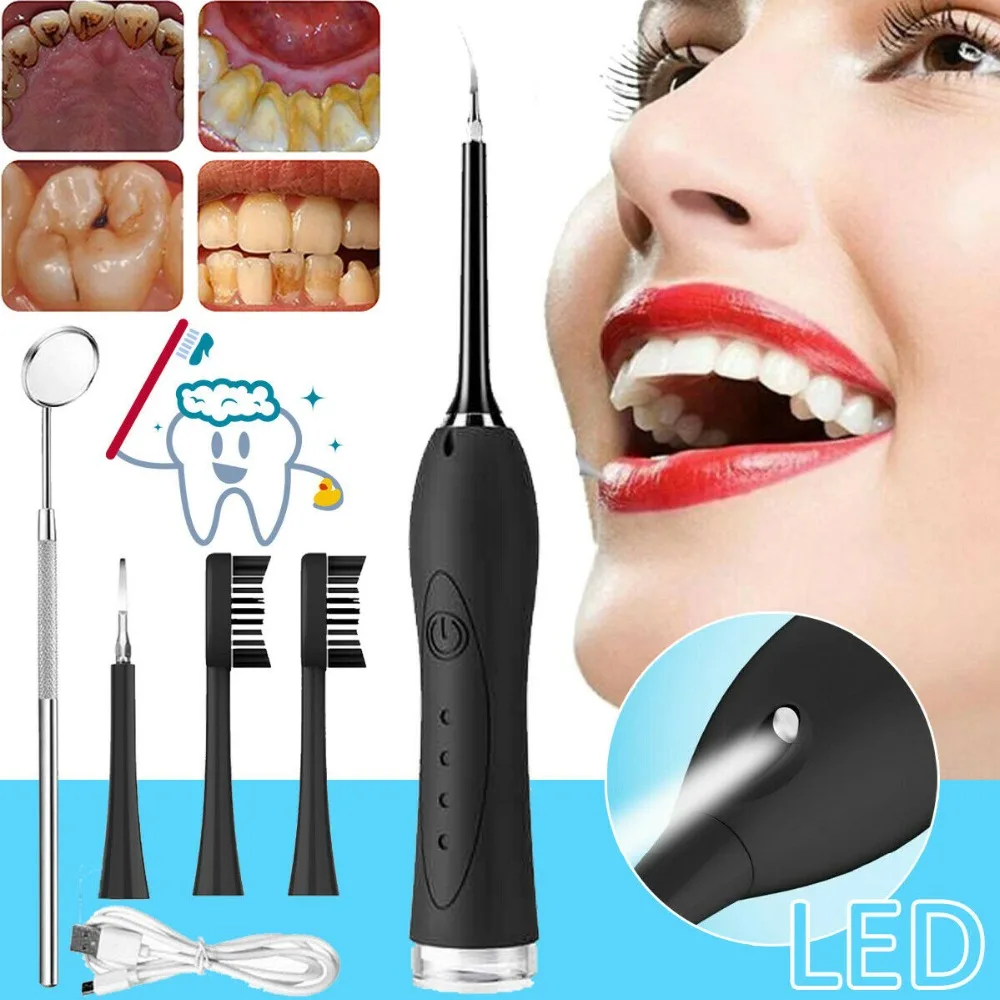 4 Modes 2 In 1 Electric Toothbrush USB Charging Sonic Dental Scaler Tooth Calculus Remover Whiten Tooth Stains Tartar Cleaner 4 Modes 2 In 1 Electric Toothbrush USB Charging Sonic Dental Scaler Tooth Calculus Remover Whiten Tooth Stains Tartar Cleaner