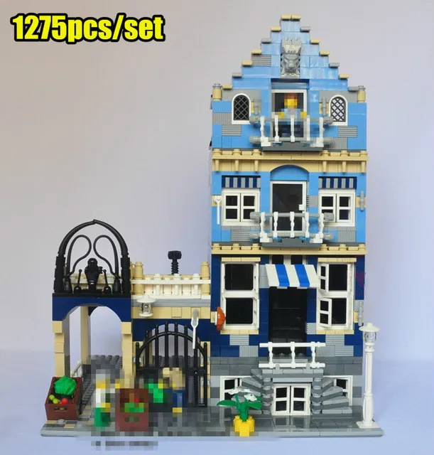 

15007 fit 10190 factory city street European market model building blocks set brick kit educational DIY brick children toys
