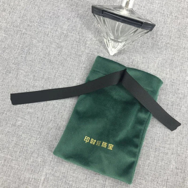 Rosa Samt-Geschenkbeutel, 8 x 10 cm (3 x 4 Zoll), 10 x 12 cm, 50 Stück/Lot, Wimpern-Make-up-Schmuck-Logo-Beutel mit Kordelzug – Detail 9