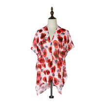 women beach cardigan 75D chiffon tops DIY bikini blouse cover-ups shirts blusas mujer de moda femininas print summer kimono