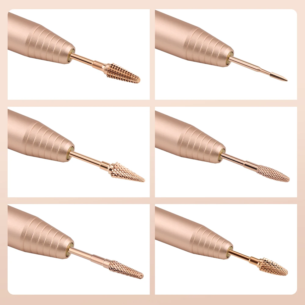 Conjunto de Fresa para Manicure Fresas para Metal Carboneto Unha Broca Titular Fresa Prego 3 Carboneto prego broca conjunto de fresa para