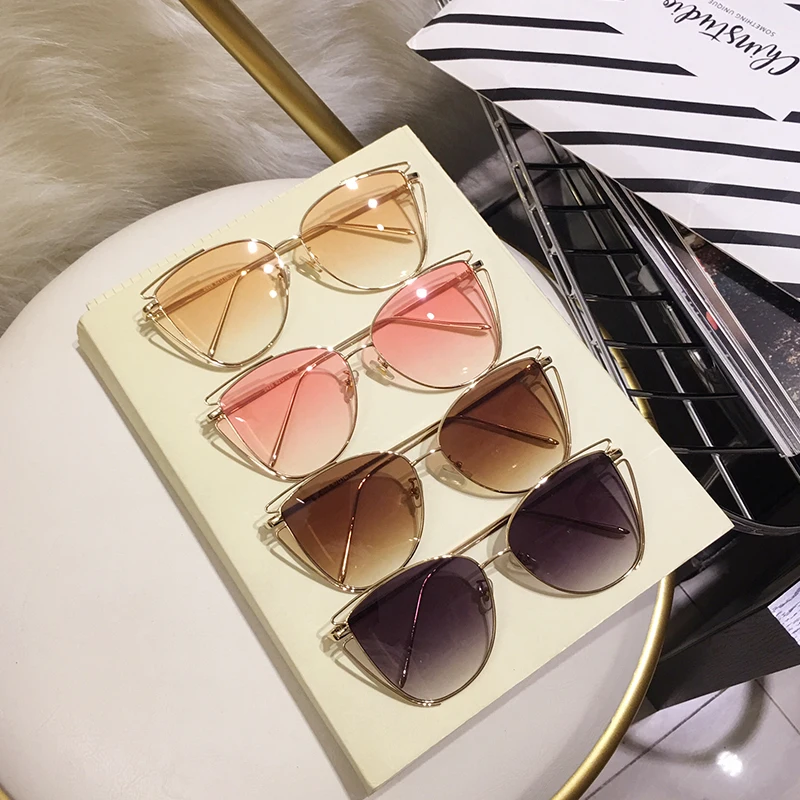 MS 2019 кошачий Глаз Модные женские солнцезащитные очки Брендовые дизайнерские