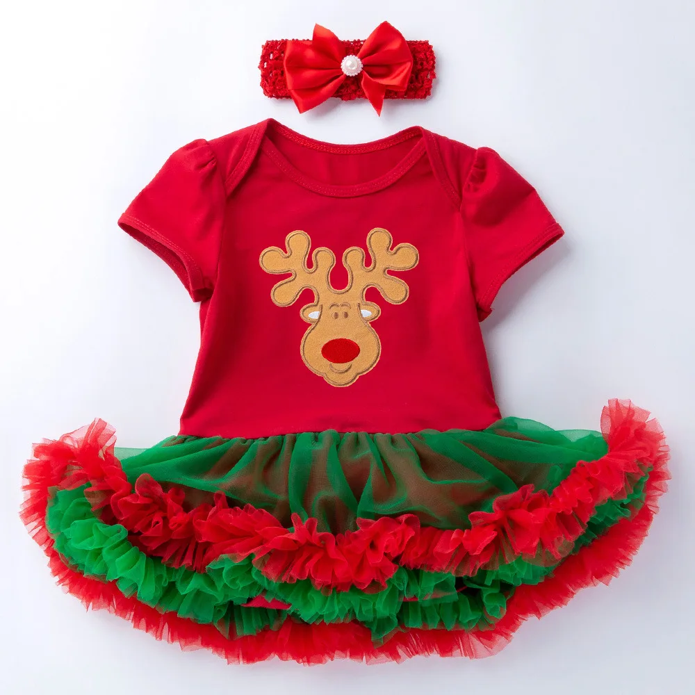 102408 B Baby dress Рождественское платье для малышей красное рождественское платье для маленьких девочек от 0 до 18 месяцев, платье-пачка с короткими рукавами Vestidos para navidad de bebes - Цвет: 102408 B Baby dress