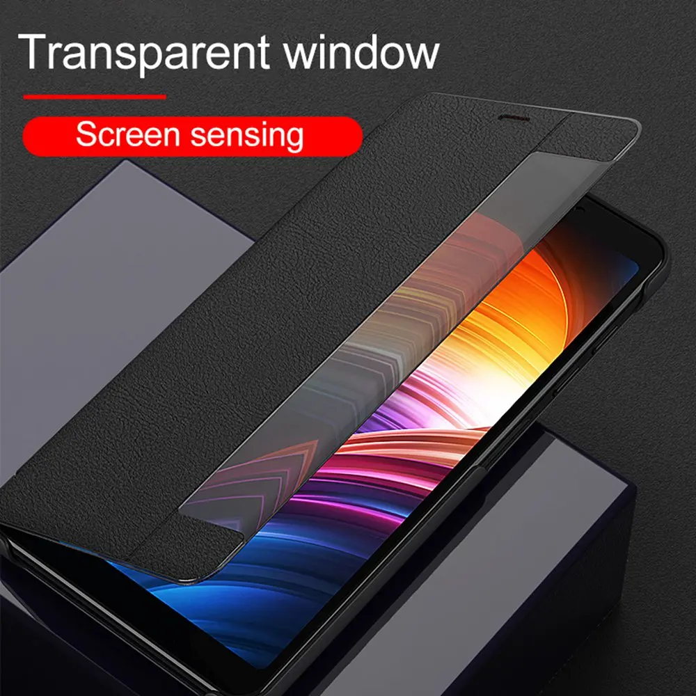 

KISSCASE Smart Window View Case For Samsung A51 Cover S9 S10 A71 A91 S20 Plus Note10 S20 S10E S8 Flip Leather Cover Fundas Capa