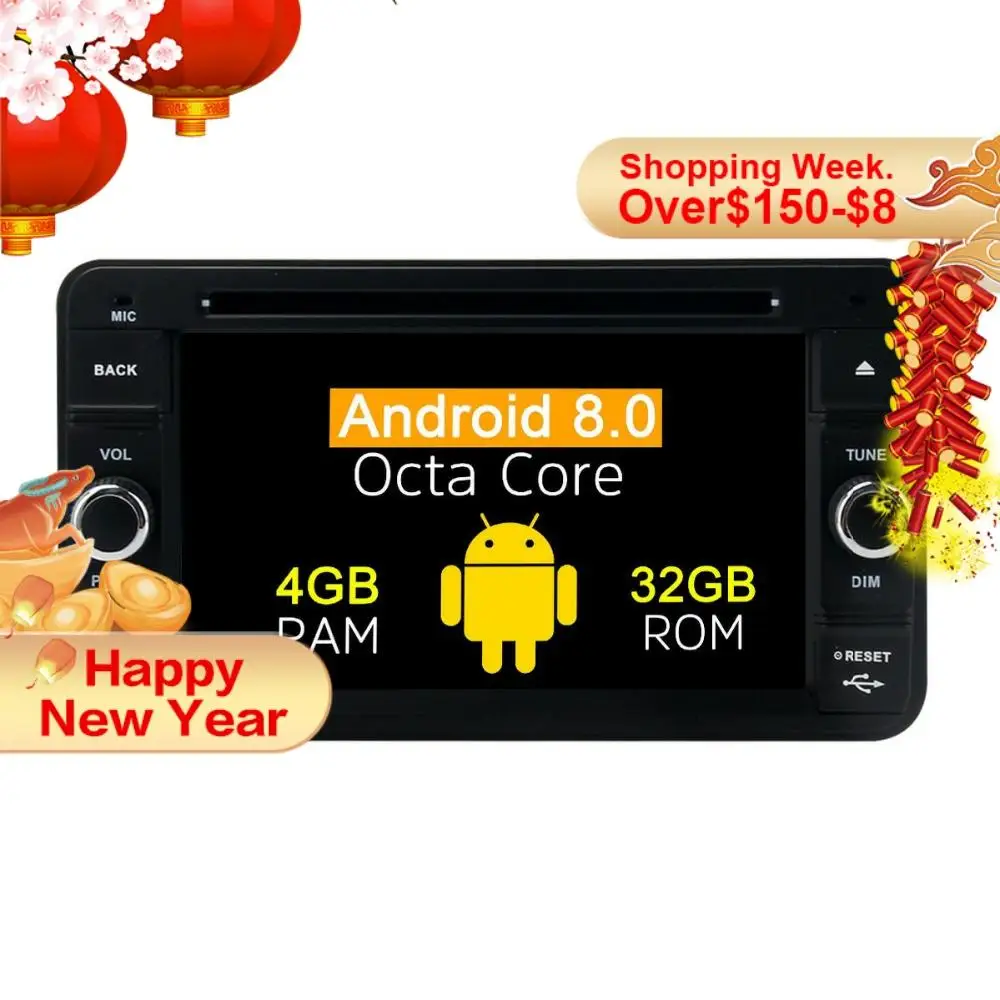 Автомагнитола с IPS экраном Android 8 0 мультимедийный плеер головное устройство для
