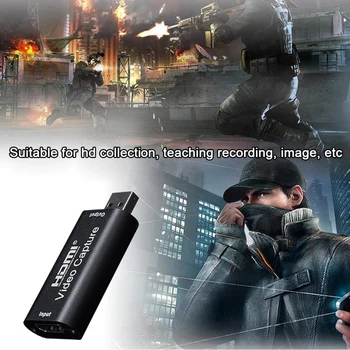 

Mini Video Capture Card USB 2.0 Video Grabber Record Box for PS4 Game DVD Camcorder Camera Recording Live Streaming