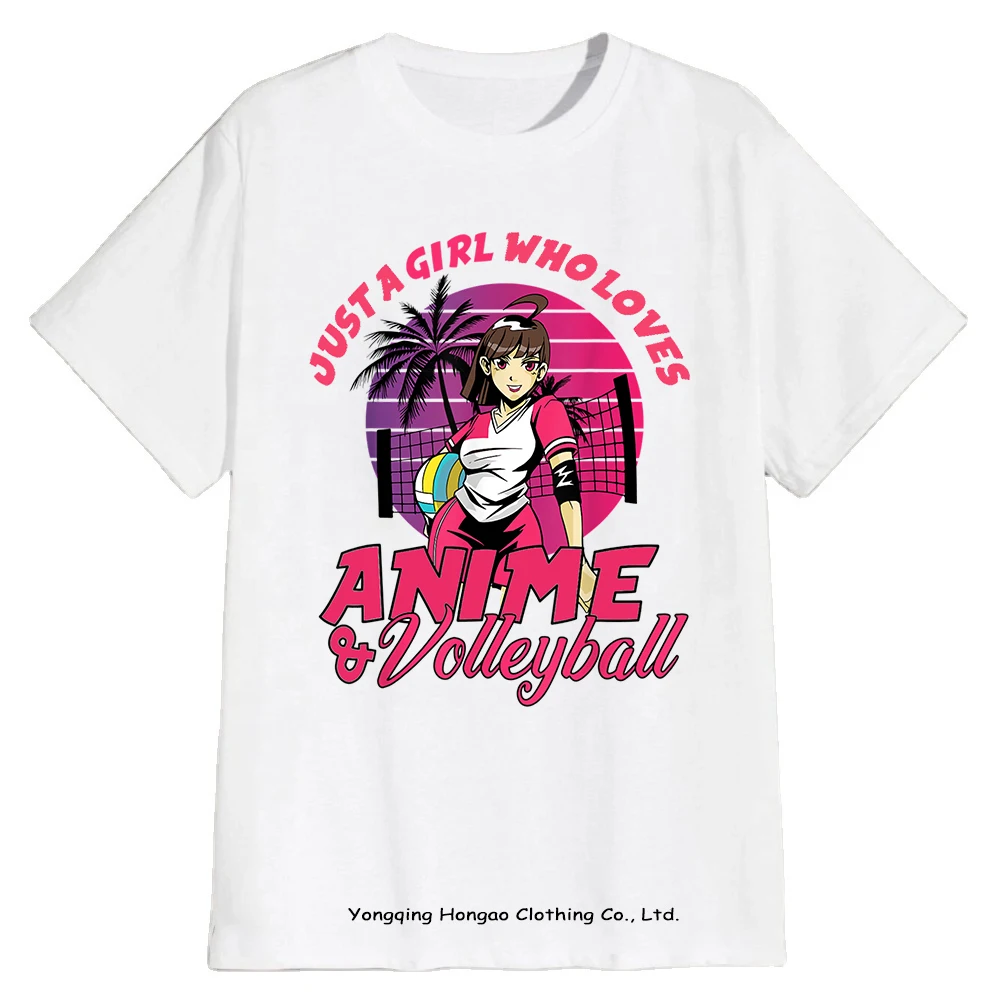 

Wholesale 100% Cotton Girl Who Loves Anime Women's T-Shirt Custom Printing Fashion Vintage Oversized Personalized T Shirts