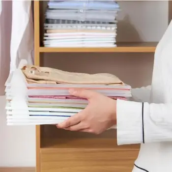 

5PCS Shirts Sweaters Organizer Tray Time Saving Stackable Clothes Folding Board