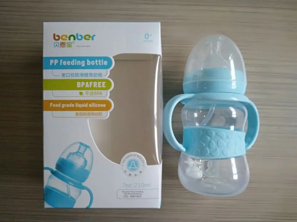 

Bei en bao Pp Wide Aperture Feeding Bottle with Handle Gourd Automatic Feeding Bottle 210 Ml 7876/7122