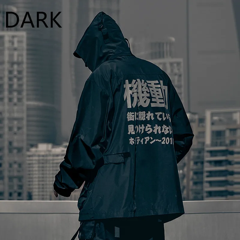 

2020 Spring And Autumn Coat Dark Functional Ninja (reflective Strip) Youth Trend Men And Women Couple Jacket Short Coat