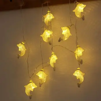

LED Dolphin Shape String Light with Battery Box Garden Party Decor Lamp