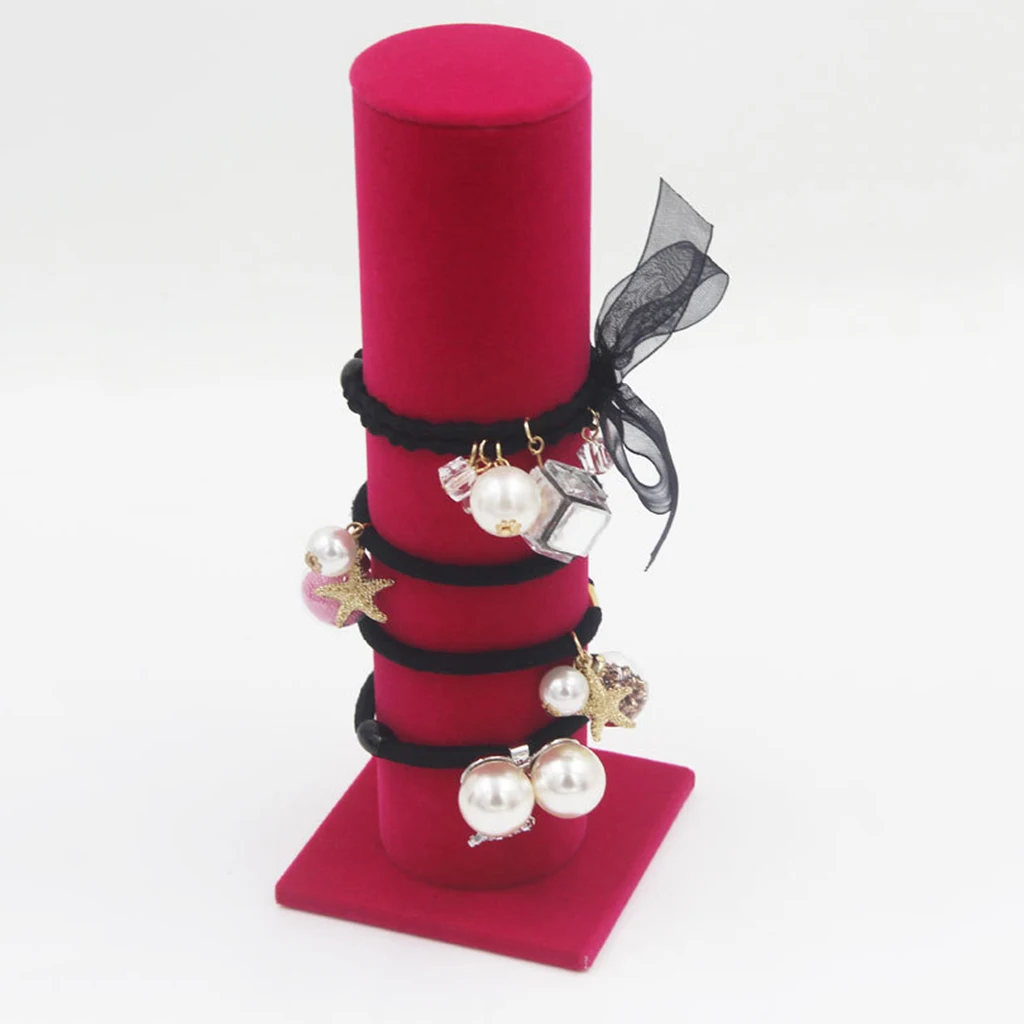 hair tie shop holder Velvet Vertical Jewelry Bracelet Display Stand Bangle T-Bar Display Holder headwear display stand 