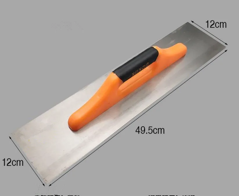 Plastering Trowel 1pc 49.5x12cm Professional Carbon steel plastering skimming Tiling Construction tool
