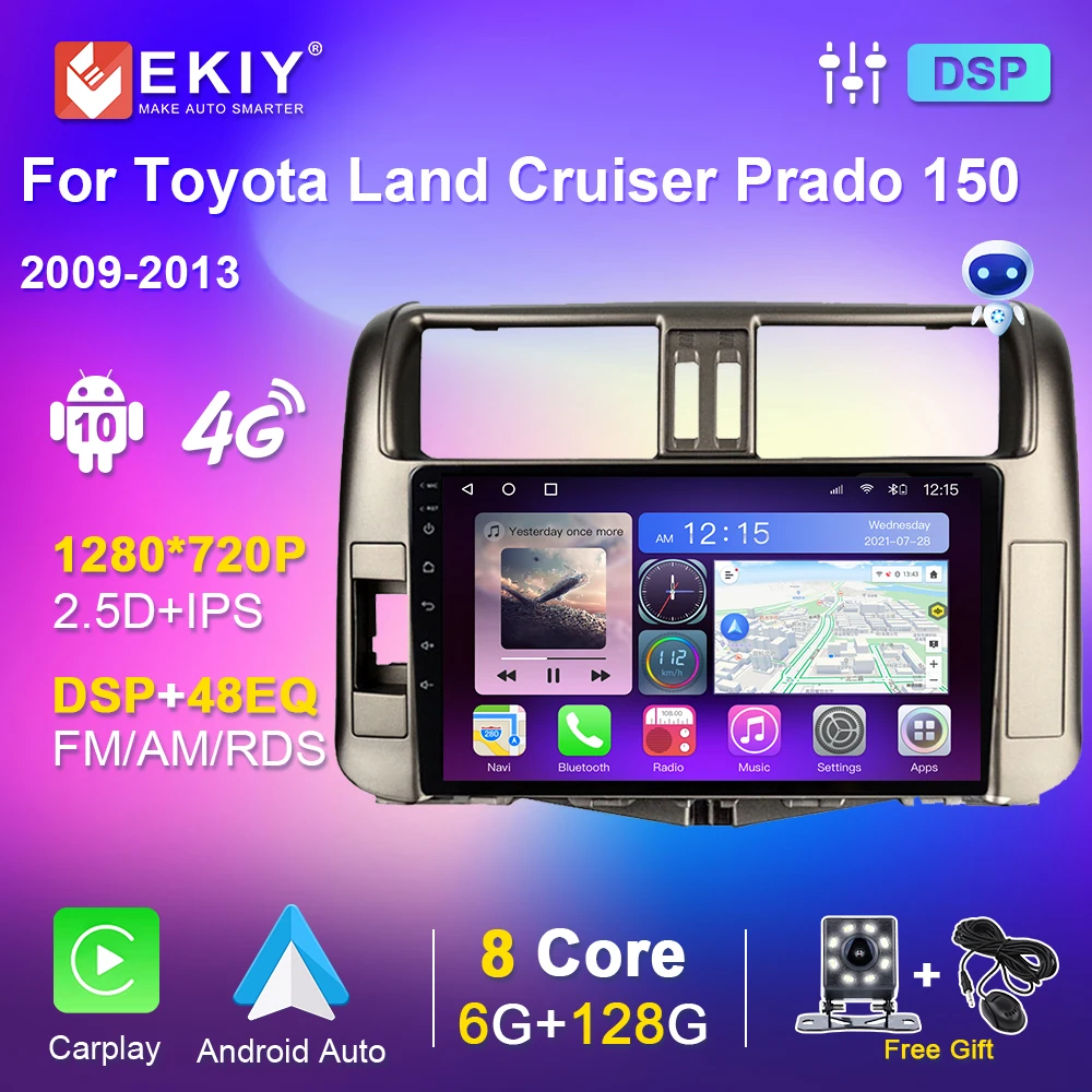 Автомагнитола на Android 10 0 для Toyota Land Cruiser Prado 150 2009-2013 автомобильное радио