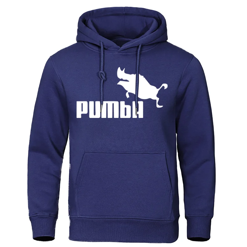 Брендовые мужские толстовки осень зима костюм Homme толстовки с надписью «pumba» забавная мужская одежда хлопок хип-хоп топы Модные пуловеры