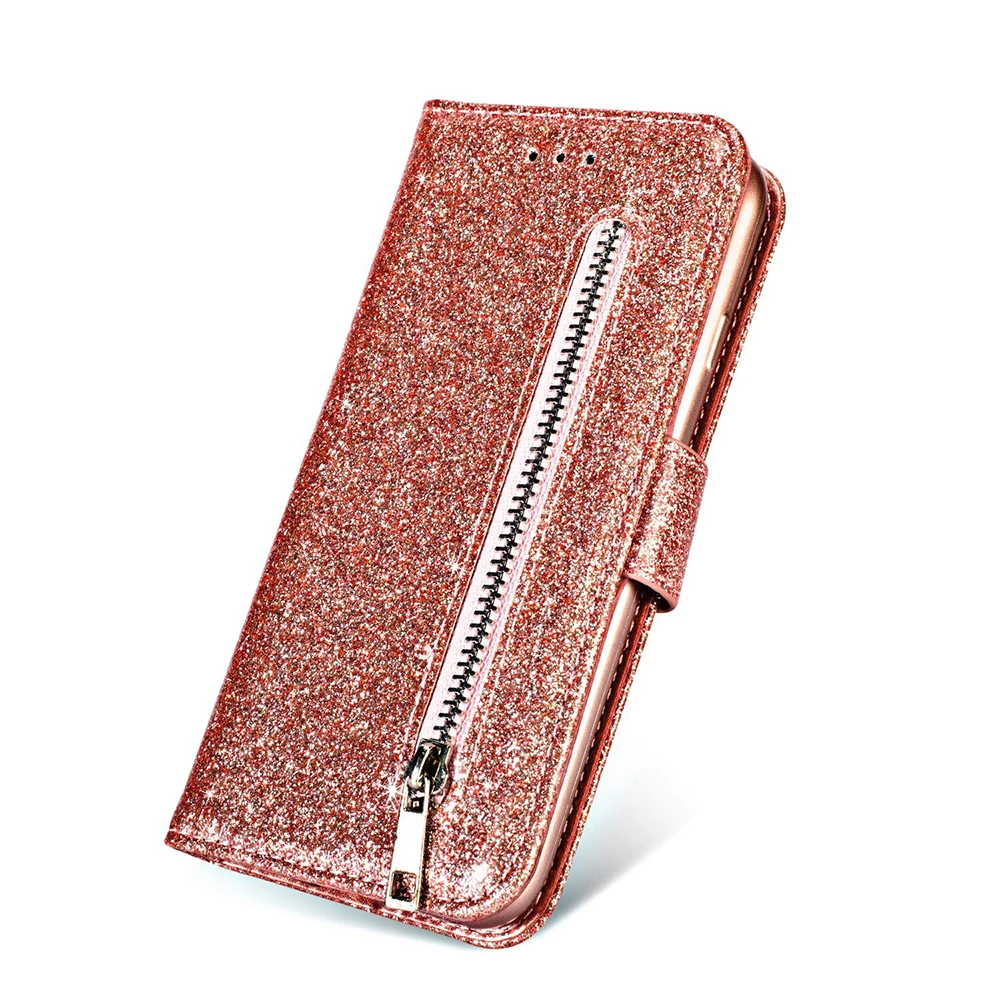 For Huawei P40 P30 P20 Pro Lite Y6 Y7 P Smsrt 2019 Mate 10 20 Lite Pro mobile phone case glitter powder flip wallet leather case pu case for huawei