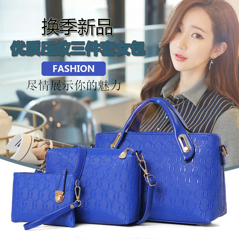

WOMEN'S Bag Different Size Bags Three-piece Set Multi-color Selectable Europe And America Fashion Shoulder Handbag