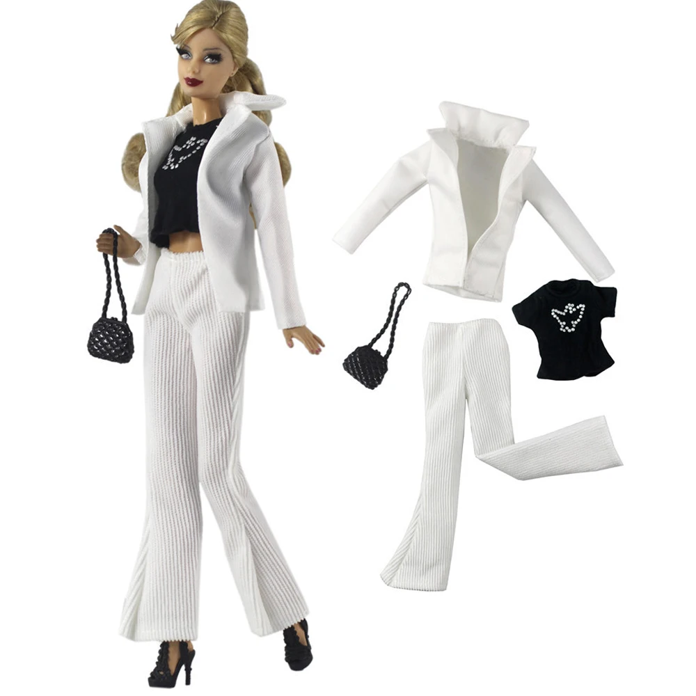 Doll Clothes Leather Clothes For Barbie Doll Top Coat Skirt Socks Accessories Clothing Autumn Wear Outfit for 1/6 Xinyi FR ST JJ