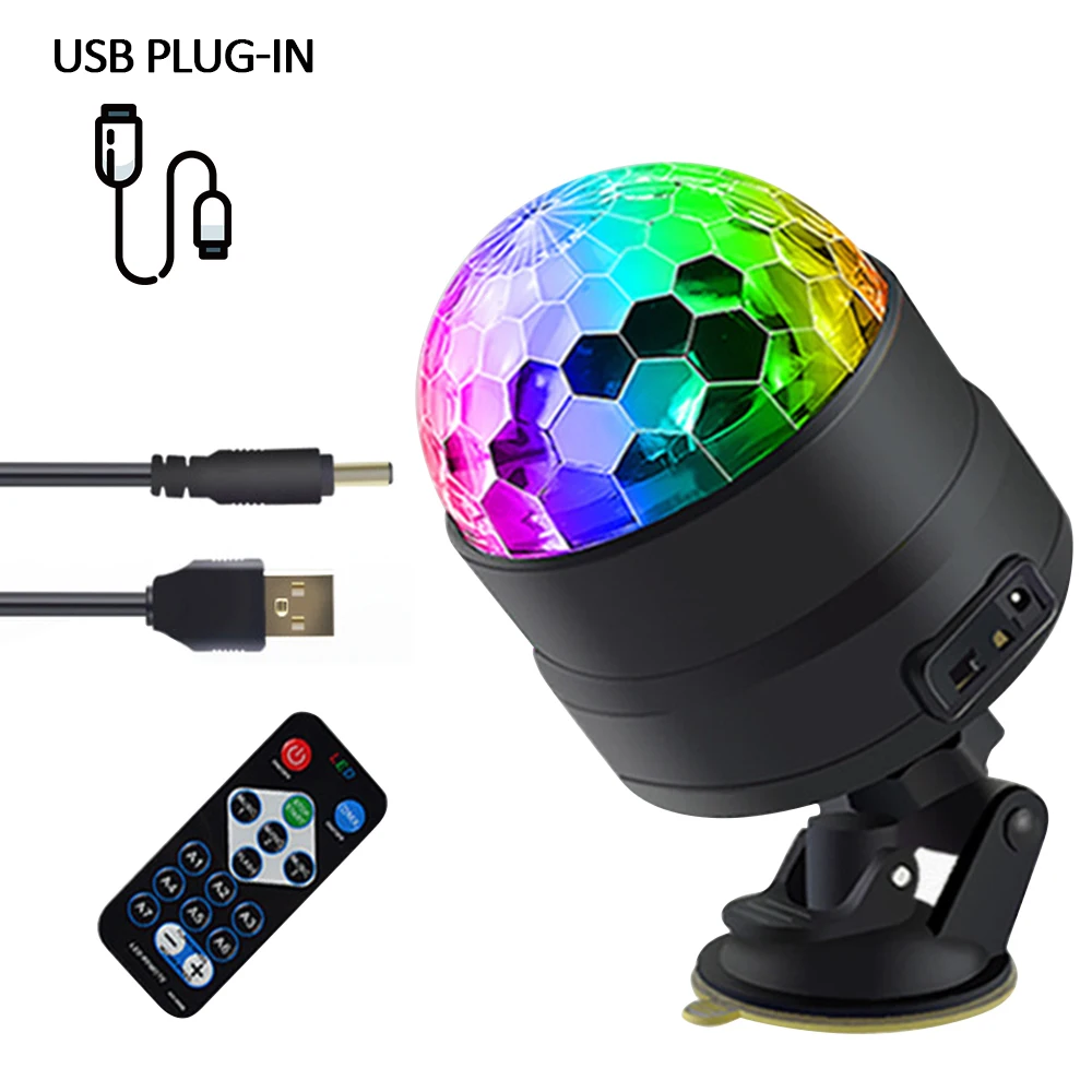 Without lithium batt Светодиодный USB RGB окружающий свет автомобиля вспышка Автоматическое вращение Авто Голосовое управление Романтика для праздничной вечеринки лампа дистанционного стайлинга лазер - Испускаемый цвет: Without lithium batt