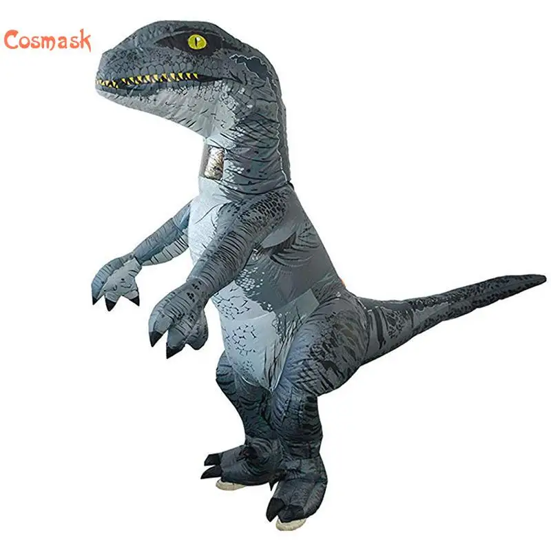 Cosmask надувной костюм динозавра T Rex Хэллоуин крупного плана Deluxe динозавр