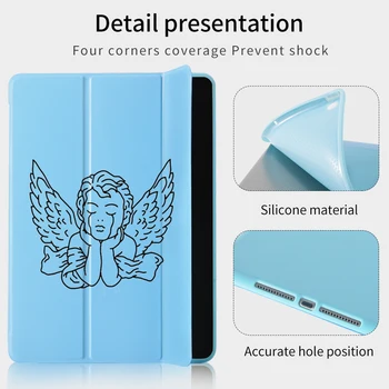 

Line Angel Baby iPad Cases For iPad Pro 11 2020 Funda Soft Silicone Back Coque Protective Covers iPad 7th Generation Case Mini 5