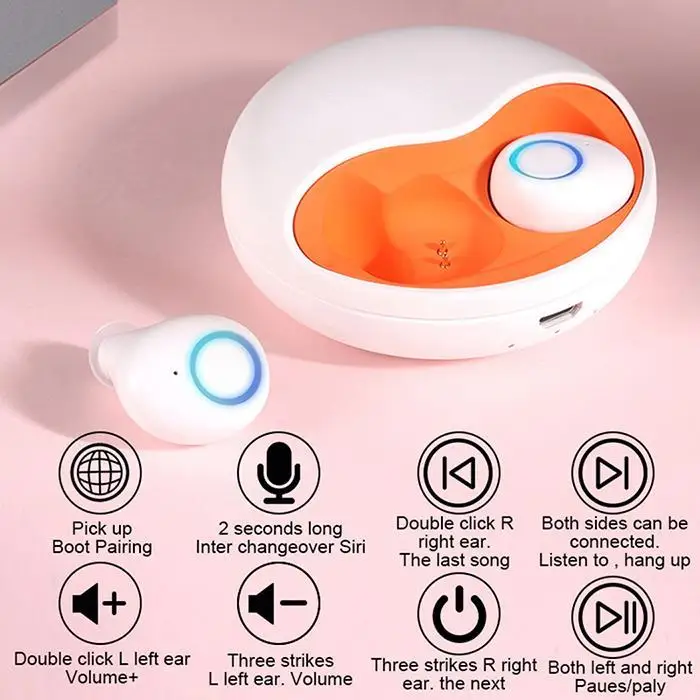 Мини Bluetooth беспроводная гарнитура водонепроницаемые наушники-вкладыши спортивные 500 мАч да 42 мАч IPX5 наушники около 15 м