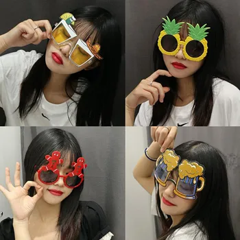 

Funny Sunglasses Party Festival Christmas Decoration Photo Props Halloween Ornament Gift Donuts Shark Hamburg Fashion Toy