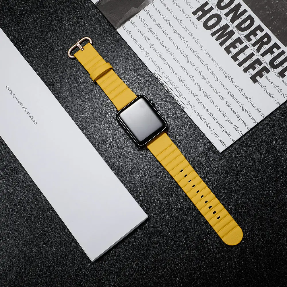Кожаный ремешок для apple watch 44 мм 40 мм apple watch 5 4 3 iwatch 38 мм 42 мм браслет для часов из натуральной кожи