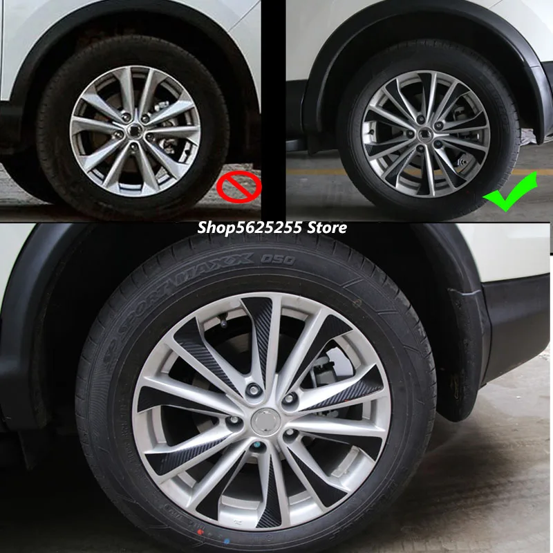 

Для Nissan Qashqai J11 2015 2018 2020 2021 аксессуары для центрального движения колеса углеродного волокна наклейки на автомобиль модификация автомобиля Авто колеса защитная пленка
