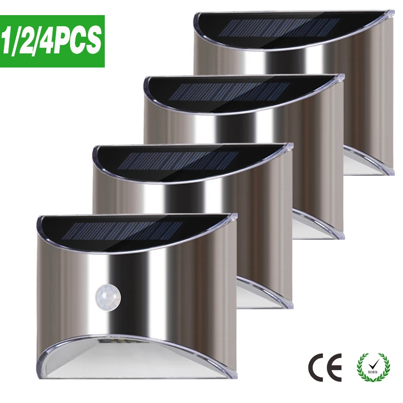 LED 야외 방수 태양광 벽 램프, PIR 동작 감지 센서, 벽 조명, 베란다, 안뜰, 발코니, 계단 울타리 벽 램프 