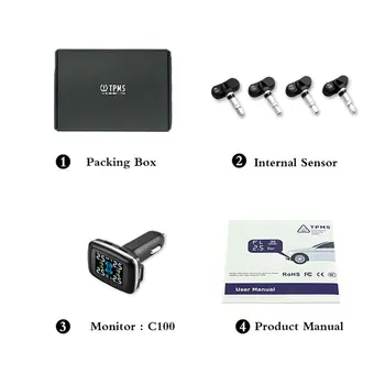 

Consumption External 100Built-in General Wireless Intelligent Car Tire Monitoring System Air Pressure Detector