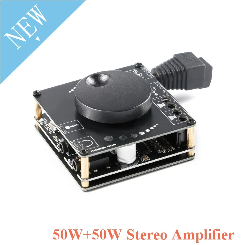50W+50W Mini Digital Stereo Amplifier 50WX2 40W Speaker Audio Power Board Module AMP AUX APP XY-AP50L 50W*2 Bluetooth-compatible |