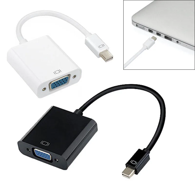 

Thunderbolt Display Port dp Mini DP To VGA Adapter Converter Cable for Apple MacBook Air Pro iMac ThinkPad X1 OUJ99