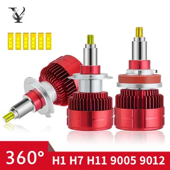 

2Pcs Six-sided illumination Canbus LED H7 H1 H11 9005 Headlight Bulbs 6500K 12V IP68 Turbo Car Lamp Kit