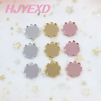 

12mm/14mm/ 16mm/20mm Acrylic Scallop Circle Accessories For Earring Rose Gold Mirror Laser Cut-AC1317