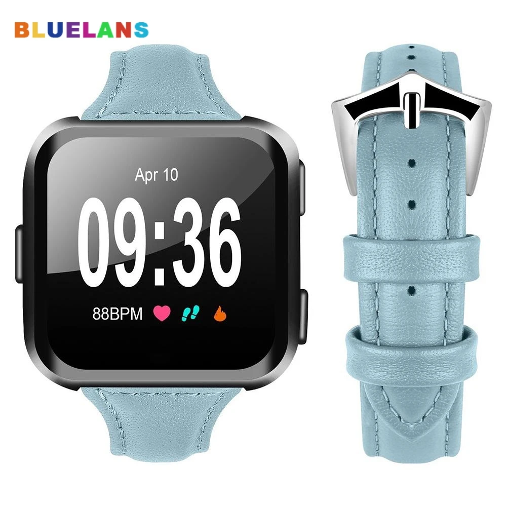 

Fashion Top Brand Luxury Genuine Leather Replacement Smart Watch Strap Buckle Wrist Band for Fitbit Versa