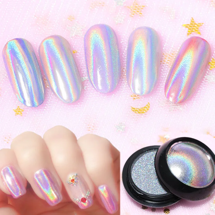 

Manicure Electroplating Magic Mirror Effect Powder Seven Color Laser Dazzling Pink Advanced Laser Silver Mirror Dazzling Pink