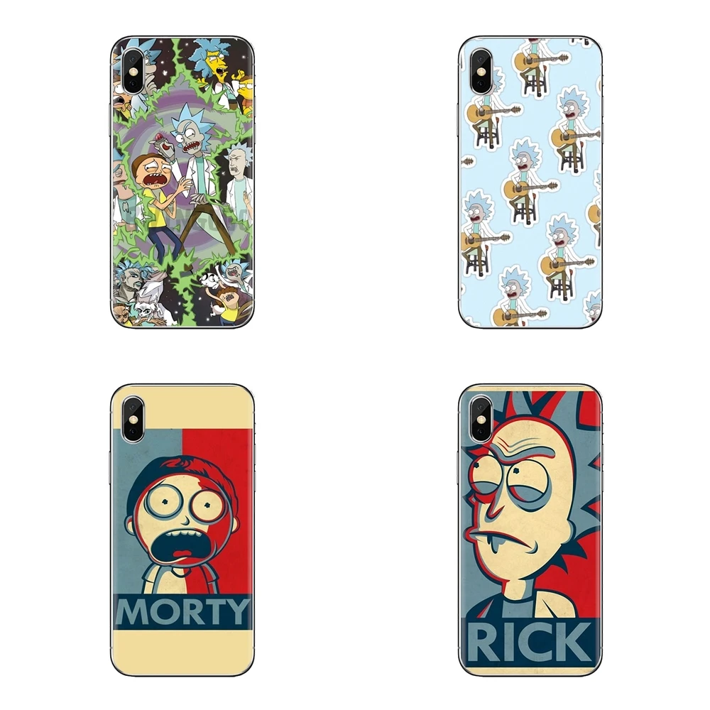 

For Xiaomi Mi3 Samsung A10 A30 A40 A50 A60 A70 Galaxy S2 Note 2 Grand Core Prime Soft Transparent Cases Covers rick and morty