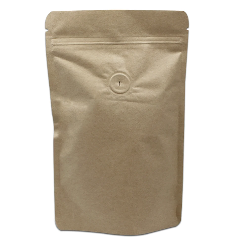 DHL 300Pcs/Lot Brown Stand Up Kraft Paper Pure Aluminum Foil Coffee Beans Bag With Air Evacuation Valve Ziplock Packaging Bags DHL 300Pcs/Lot Brown Stand Up Kraft Paper Pure Aluminum Foil Coffee Beans Bag With Air Evacuation Valve Ziplock Packaging Bags