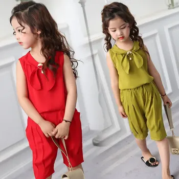 

2-10 Years Children Girls Clothes Sets Kid Solid Color Summer Style Baby Suits Toddler Girls Clothing Cute Casual Tracksuits