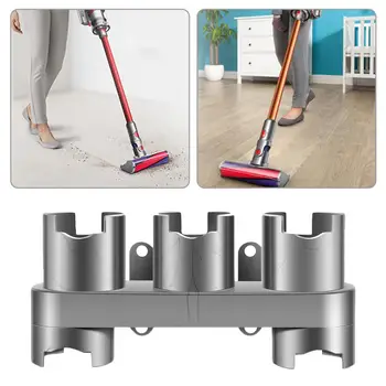 

Punch-free Vacuum Cleaner Storage Bracket Accessories Free Drilling Shelf For Dyson V7 V8 V10 V11 5 Storage Ports