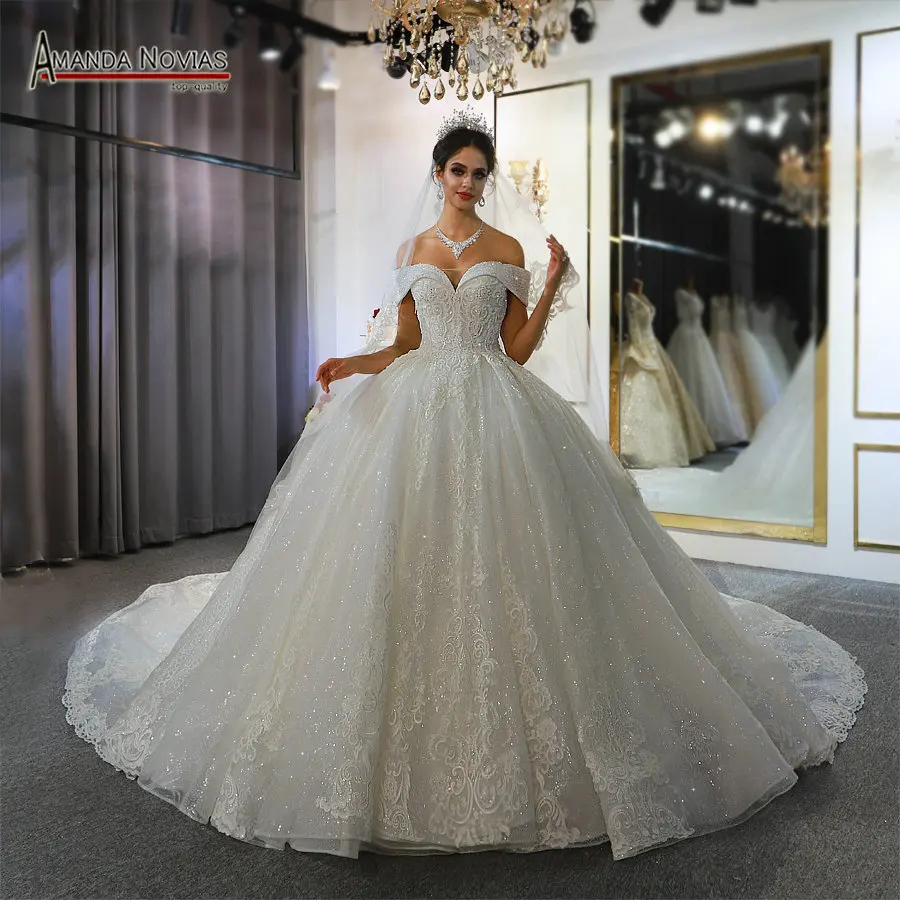 Shoulder strap wedding dresses Clearance